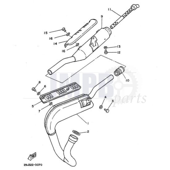 Exhaust Yamaha DT50MX