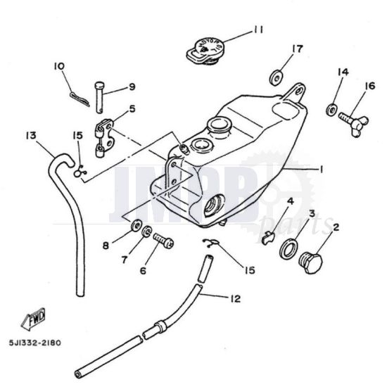Oil tank Yamaha DT50MX