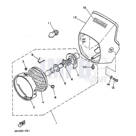 Headlight Yamaha DT50MX