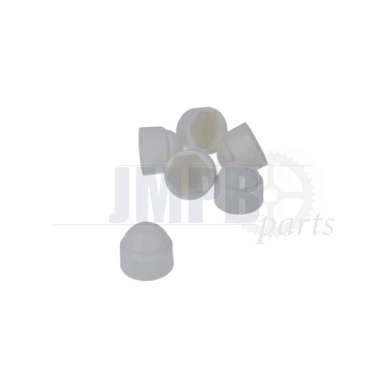 Nut cap White - Smooth - M10