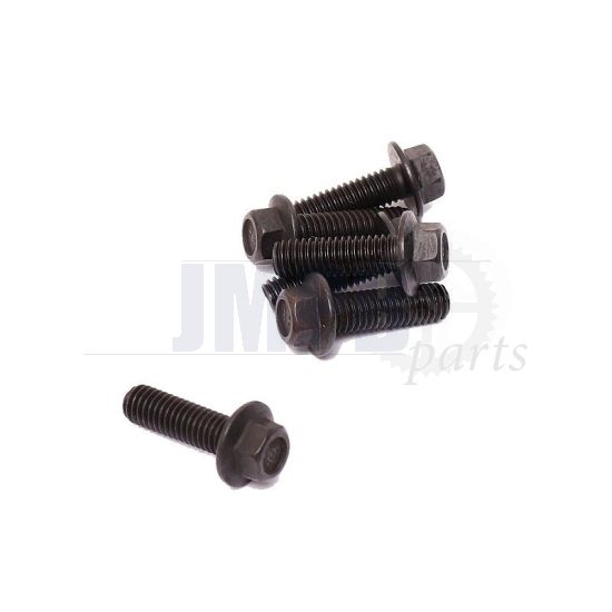 Flange bolt Black M6X20 Hex