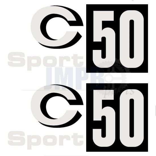 Stickerset Zundapp C50 Sport Black Patch 