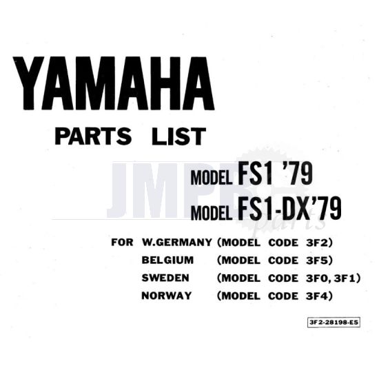 Onderdelen Catalogus Yamaha Diverse types JMPB Parts