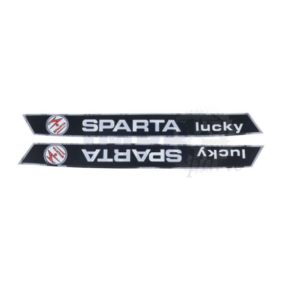 Tank stickers Sparta Lucky Black/Chrome