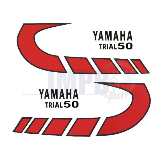 Stickerset Yamaha Trial 50 Red