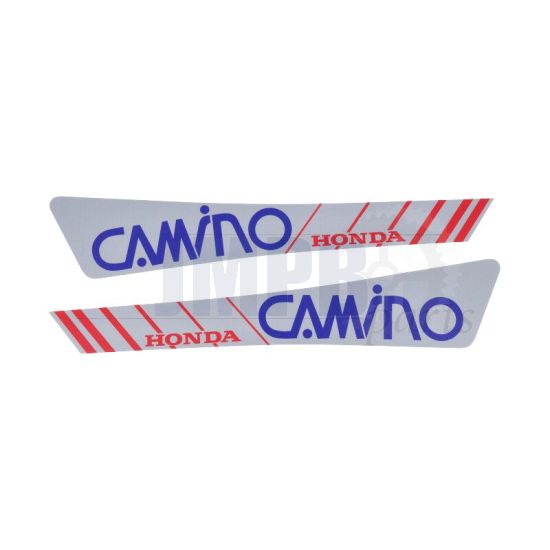 Stickerset Tank Honda Camino Blue/Grey/Red