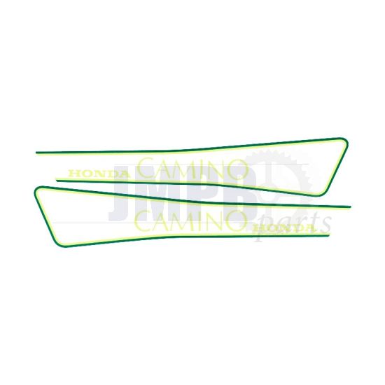 Stickerset Tank Honda Camino Yellow/Green/Transparent
