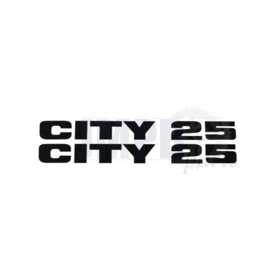 Stickerset City 25 Side panel Black 165X25MM