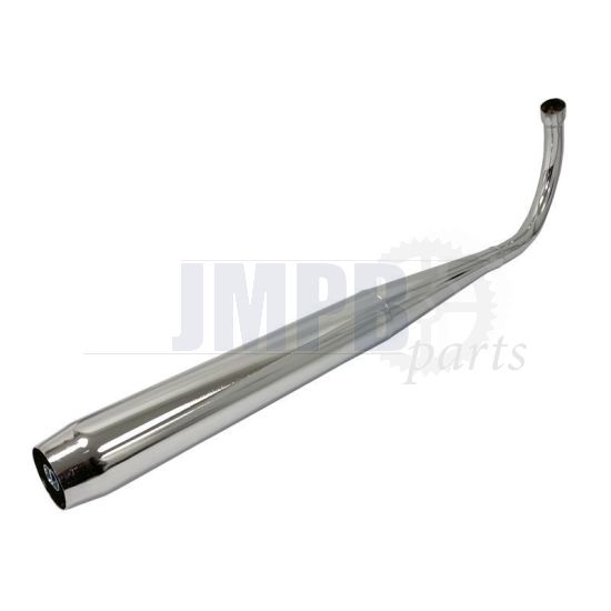 Exhaust 36/32MM Zundapp Single Bend Open Chrome