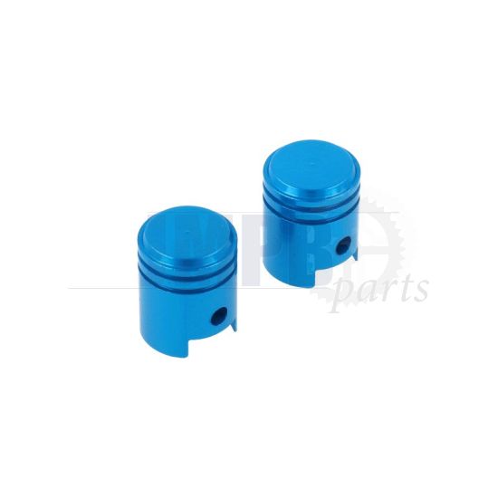 Air valve caps Model Piston Blue