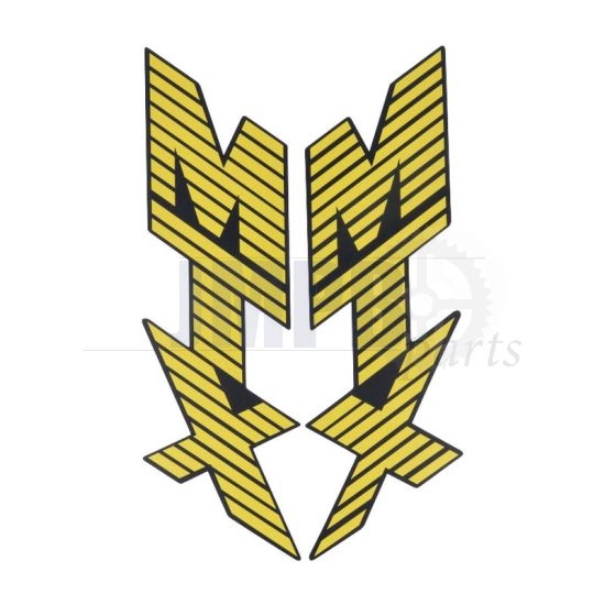 Stickerset Tank Honda MTX Yellow/Black