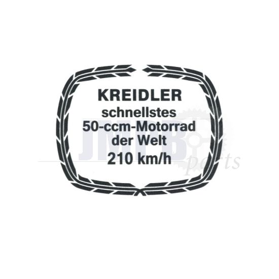 Sticker Kreidler 210KM/H Black
