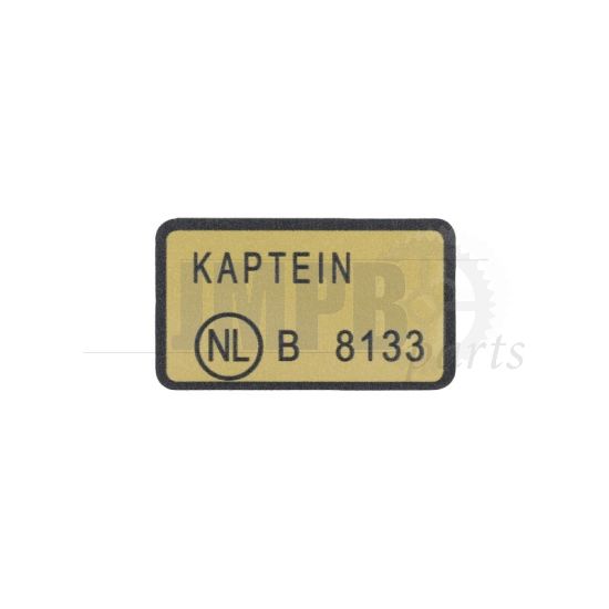 Approval Sticker Kaptein Mobylette B8133