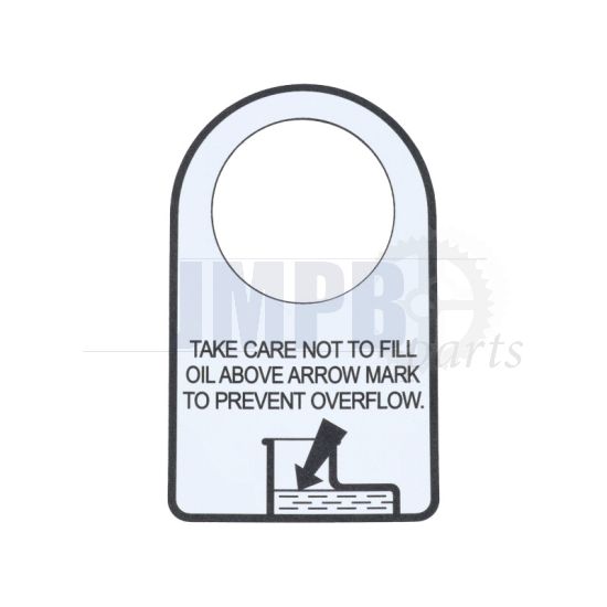 Sticker Oil Level Honda MB 