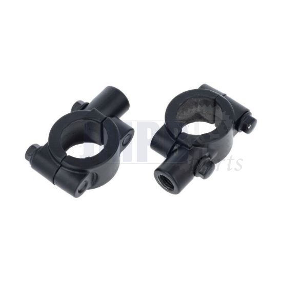 Mirror Bracket Set Black M8 Right Universal 