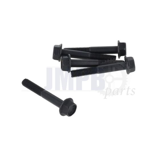 Flange bolt Black M6X40 Hex SW10