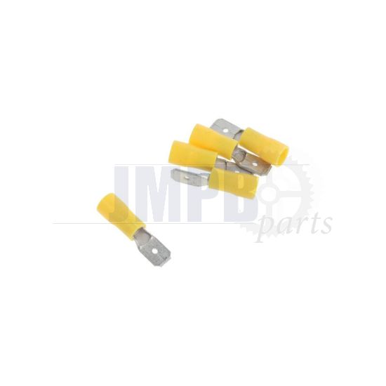 Flat Plug Tongue Yellow 6.3MM