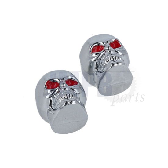 Air Valve Caps Model Skull Chrome