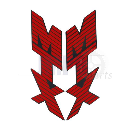 Stickerset Tank Honda MTX Red/Black