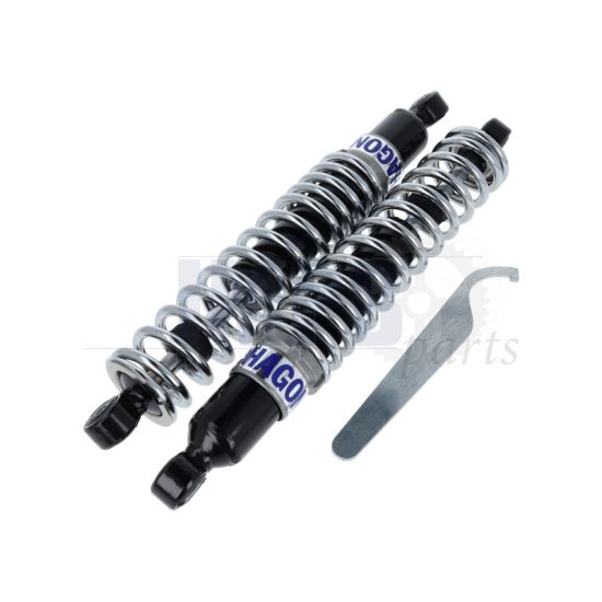 Shock Absorber Set Spring Zundapp Chrome Hagon 320MM