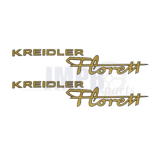 Kreidler Florett Stickerset Gold 135X30MM 2-Parts 