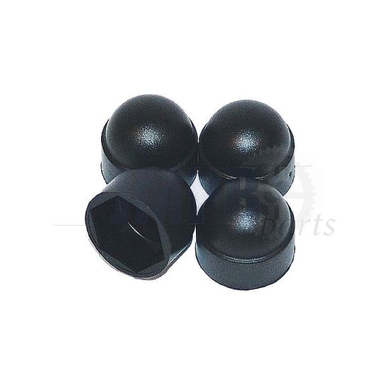 Set Covers Black Smooth Mounting set Shock absorbers Citta 