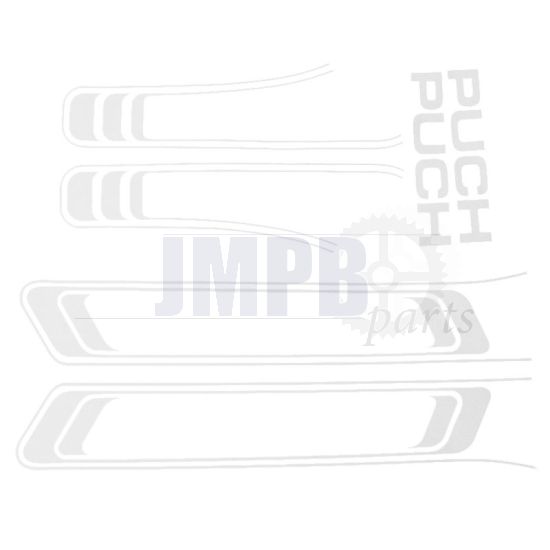 Stickerset Puch Maxi Lines White