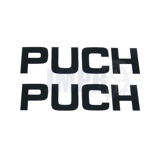 Stickerset Puch Black 120X35MM