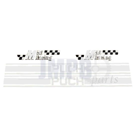 Stickerset Puch M50 Racing White