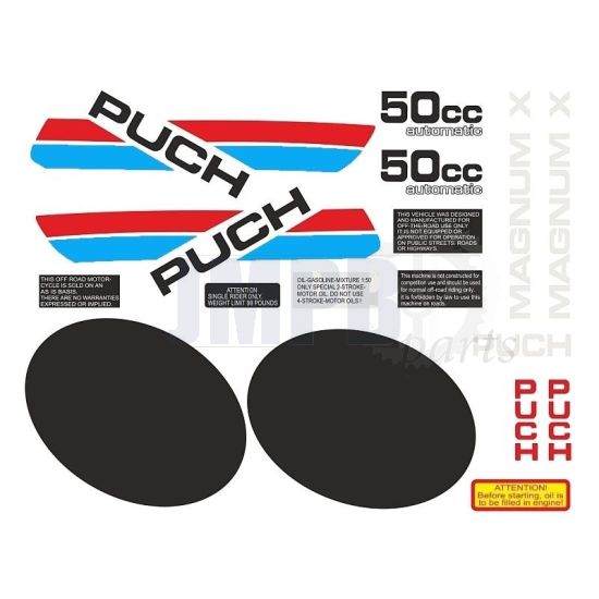 Stickerset Puch Magnum X White