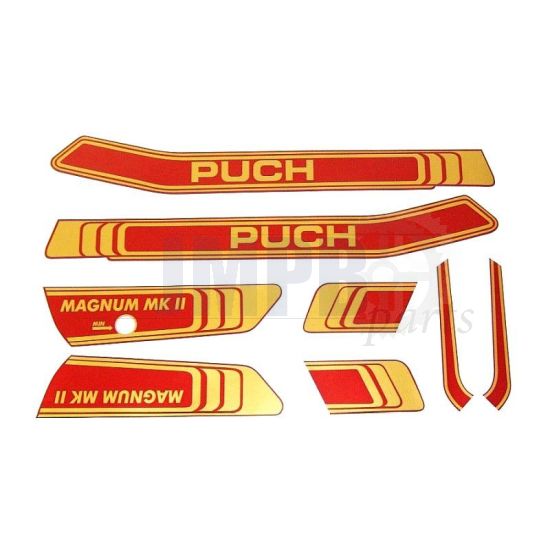 Stickerset Puch Magnum MKII Gold/Red