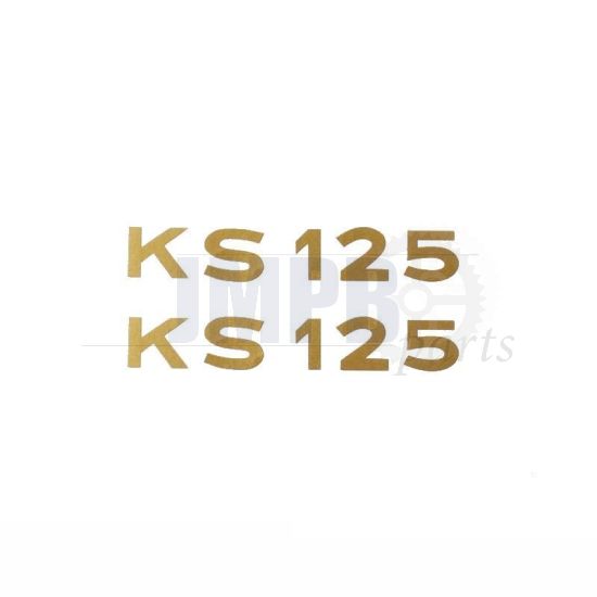 Stickerset Text Zundapp KS125 Gold