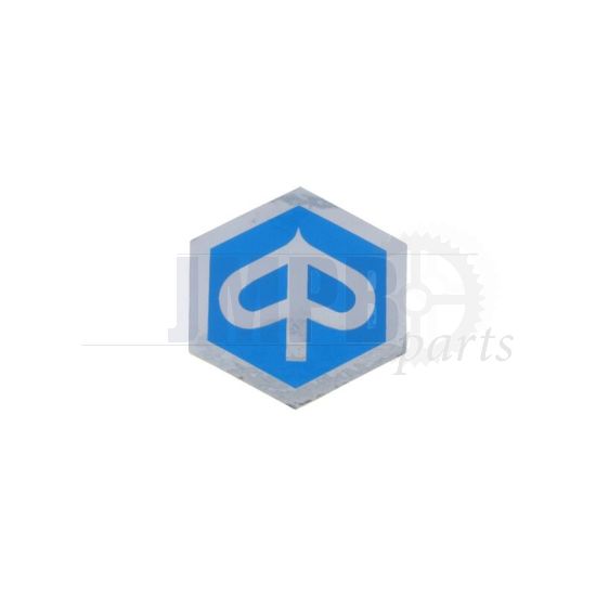 Piaggio Logo sticker Blue/Chrome Hex