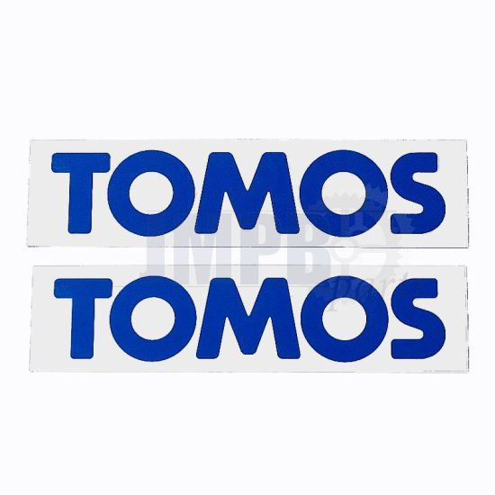 Stickerset Tomos Blue/White 200X50MM