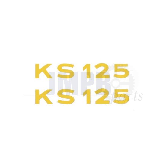 Stickerset Tekst Zundapp KS125 Geel