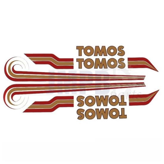 Stickerset Tomos A3 Bullet 79/80 Gold Red