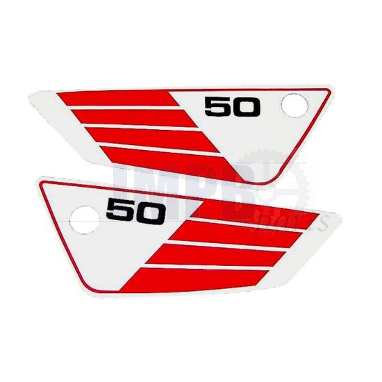 Side panel Stickerset Yamaha FS1 3E9 Red/White
