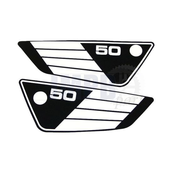 Side panel Stickerset Yamaha FS1 3E9 Black/White