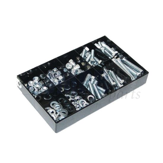 Assortiment set Bolts/Nuts Hex M6 Galvanized - 150 Pieces