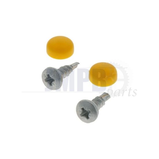 Mounting set License plate Yellow