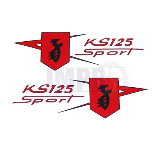 Stickerset Zundapp KS125 Red/Black