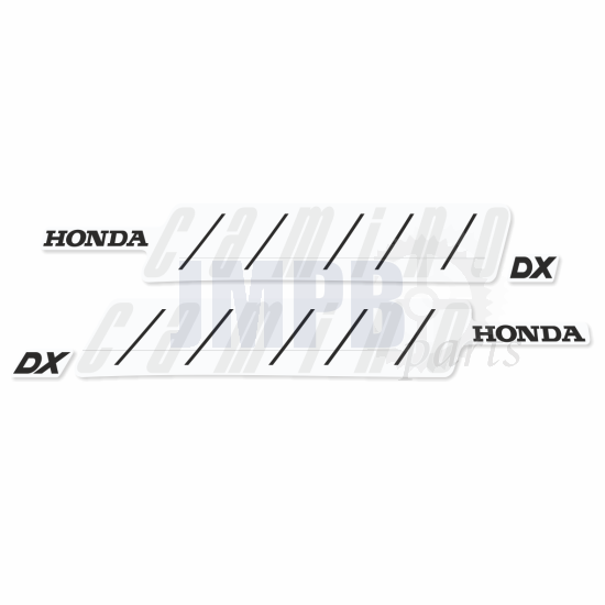 Tank Stickerset Honda Camino DX Black/White
