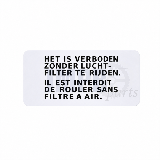 Sticker Air Filter Honda Camino