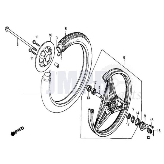 Front Wheel Honda MB50