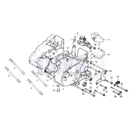 Crankcases / Oil pump Honda MT50