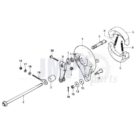 Rear brake Honda MT50