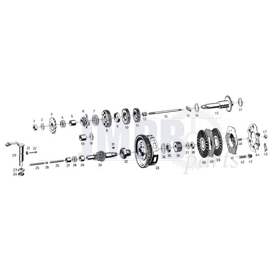 Main Shaft / Clutch Sachs 50/3