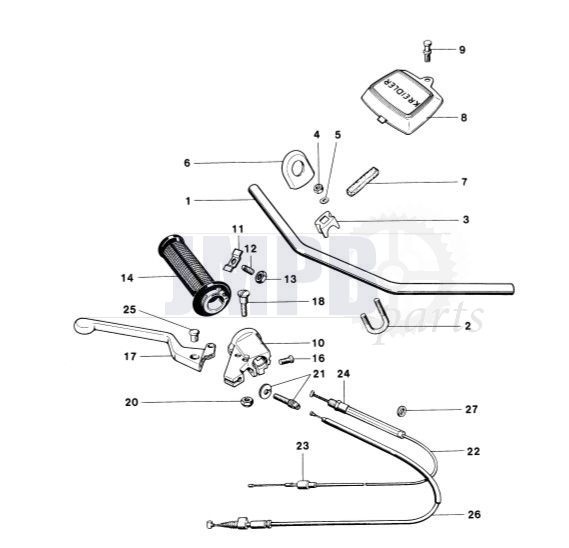 Handle Right / Handlebar Kreidler RS