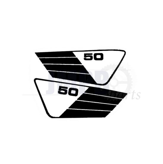 Side Panel Stickerset Yamaha FS1 Black Outline