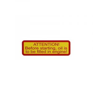 Warning sticker Tank Puch Magnum X